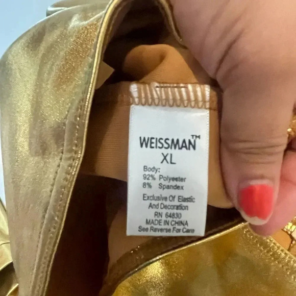 Weismann gold jacket and‎ gold cropped top size XL - Picture 6 of 6
